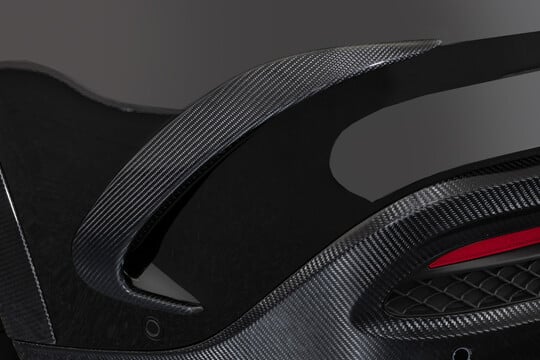 Carbon rear fascia inserts