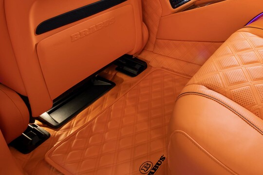 Leather vehicle flooring