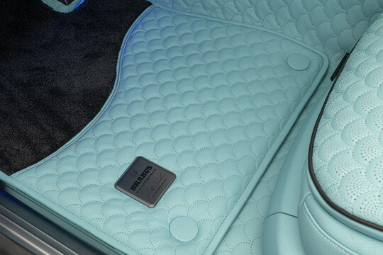 Leather vehicle flooring quilted
