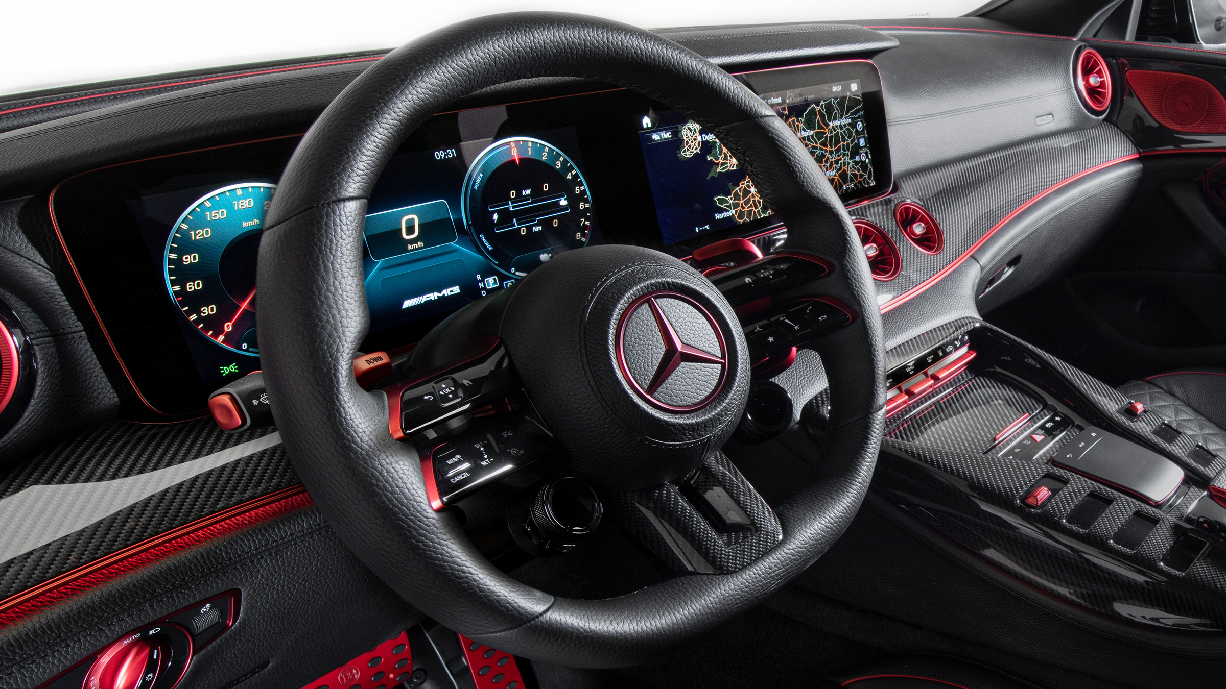 Leather wheel airbag/impact absorber Mercedes X 290 AMG GT 53