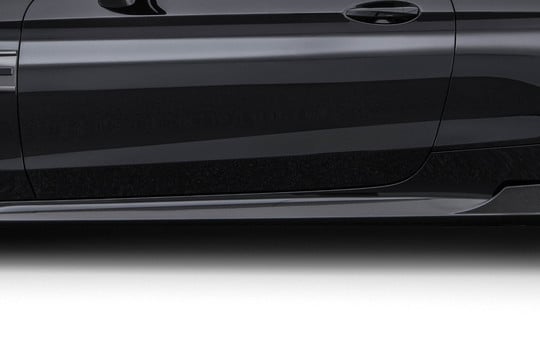 Carbon side skirt attachments glossy