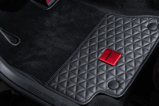 Floor mats leather quilted