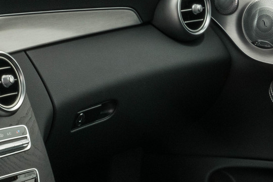 Leather lower section of dashboard
