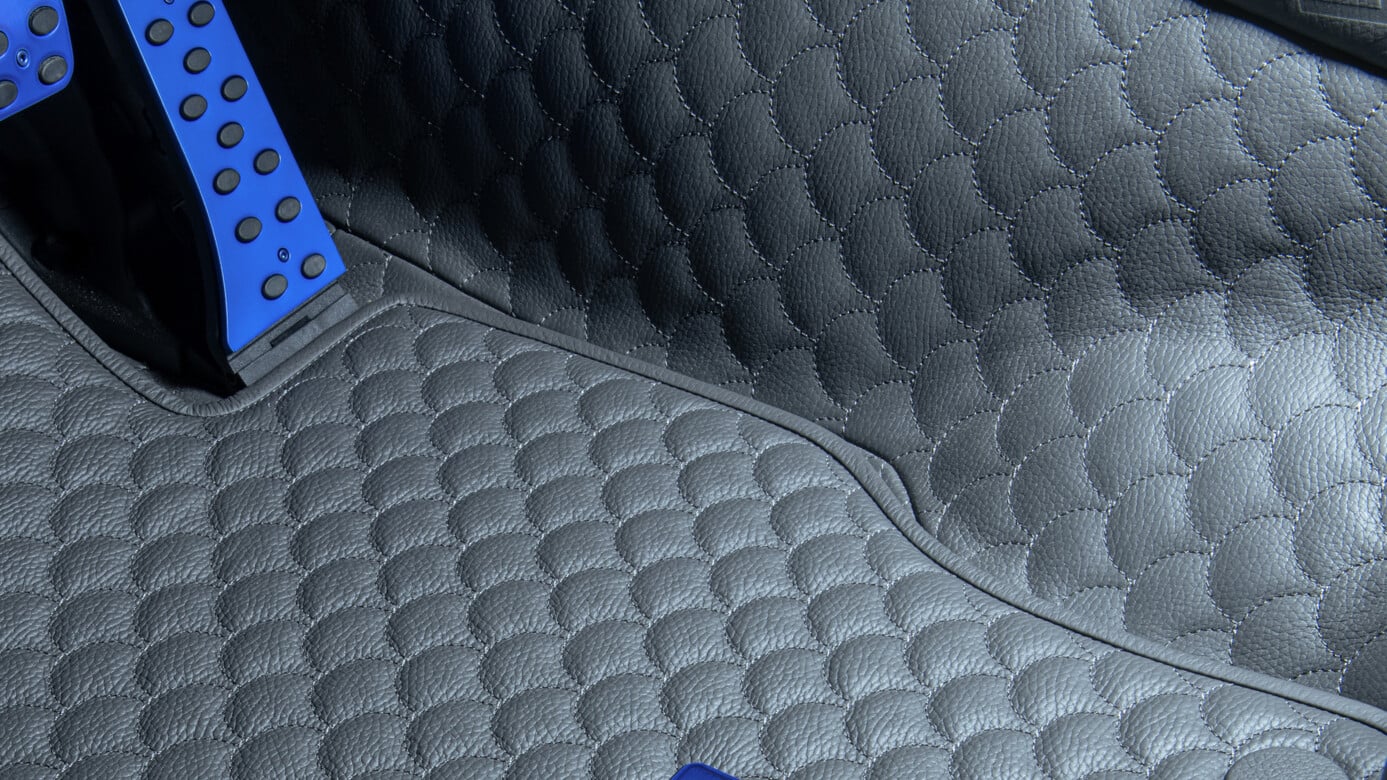 Leather vehicle flooring quilted 0