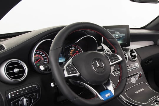 Leather upper section of dashboard