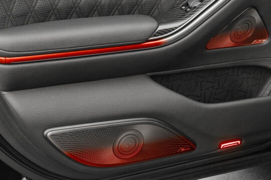 Glazed trim parts interior