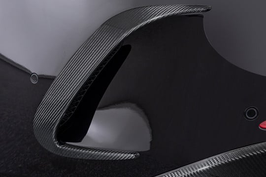 Carbon rear fascia attachments glossy